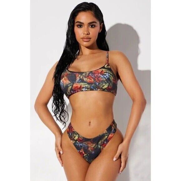 Fashion Nova Other - Bandeau High Cut Leg 2 Piece Bikini Size‎ M RefM035